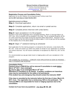 Registration Process and Cancellation Policy