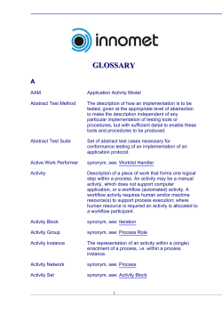 Innomet Glossary