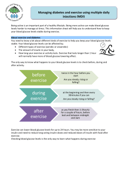 Diabetes exercise on MDI