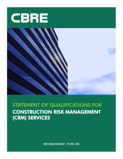 statement of qualifications for construction risk management