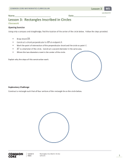 Lesson 3: Rectangles Inscribed in Circles