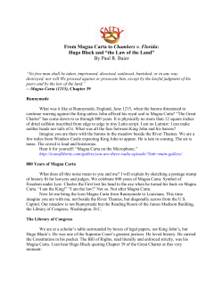 From Magna Carta to Chambers v. Florida: Hugo Black and &ldquo;the Law