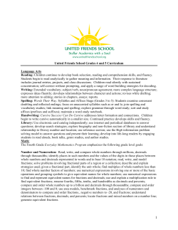 Grades 4 and 5 Curriculum