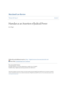 Hamdan as an Assertion of Judicial Power