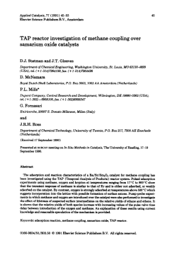 TAP reactor investigation of methane coupling over samarium oxide