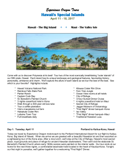 Experience Oregon Tours Hawaii`s Special Islands
