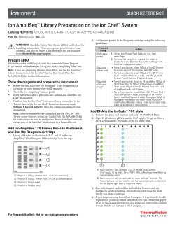 Ion AmpliSeq Library Preparation on the Ion Chef System Quick