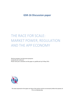 the race for scale: market power, regulation and the app economy