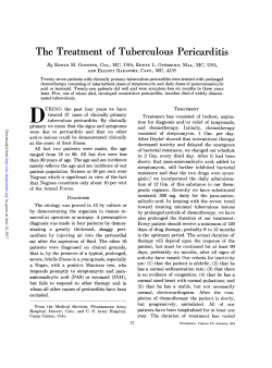 The Treatment of Tuberculous Pericarditis