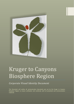 Kruger to Canyons Biosphere Corporate Identity Document