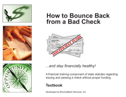 How to Bounce Back from a Bad Check