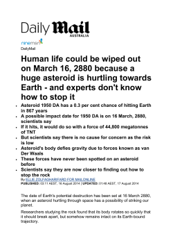 Human life could be wiped out on March 16, 2880 because a