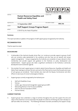 Human Resources, Equalities and Health and Safety Panel Meeting