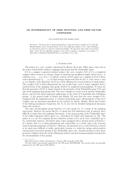 ON HYPERBOLICITY OF FREE SPLITTING AND FREE FACTOR