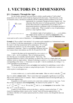 CHAP01 Vectors in 2 Dimensions