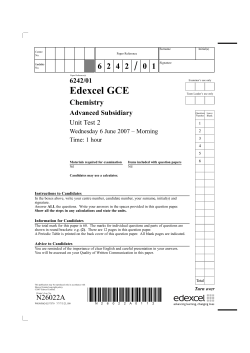 Edexcel GCE - The Student Room