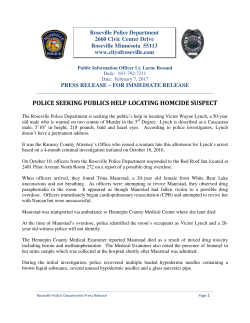 According to the Roseville Police Department