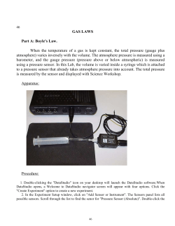 GAS LAWS Part A: Boyle`s Law. When the temperature of a gas is