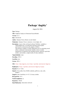 Package `dagitty`