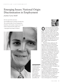 Emerging Issues: National Origin Discrimination in Employment