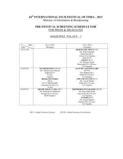 44th INTERNATIONAL FILM FESTIVAL OF INDIA