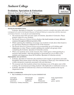 Evolution, Speciation, and Extinction