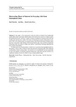 Discovering Places of Interest in Everyday Life