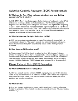 Selective Catalytic Reduction (SCR) Fundamentals