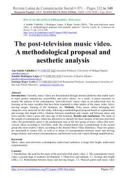 The post-television music video. A methodological