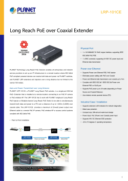 Long Reach PoE over Coaxial Extender - L-com
