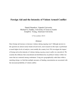 Foreign Aid and the Intensity of Violent Armed Conflict