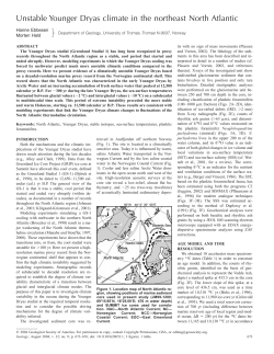 Unstable Younger Dryas climate in the northeast North Atlantic