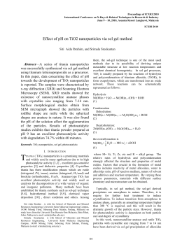 Effect of pH on TiO2 nanoparticles via sol gel method