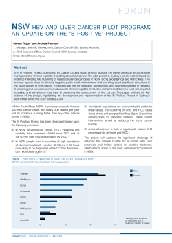 NSW HBV AND LIVER CANCER PILOT PROGRAM AN UPDATE ON THE OB