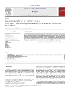 Carrier molecules for use in veterinary vaccines