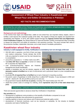 Kazakhstan wheat flour industry
