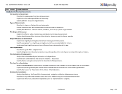 US Government Honors - SS3315H Scope and Sequence