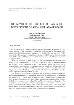 the impact of the high speed train in the development of andalusia