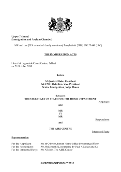 (EEA extended family members) Bangladesh [2010] UKUT 449 (IAC)