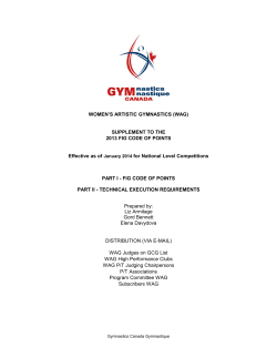 WOMEN`S ARTISTIC GYMNASTICS (WAG)