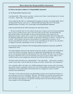 More About the Responsibility Statement