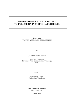 Groundwater Vulnerability To Pollution