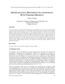 modeling cell movement on a substrate with
