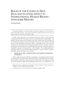 roles of the courts in new zealand in giving effect to international