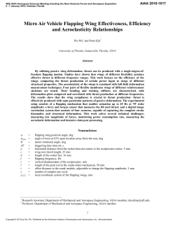 Micro Air Vehicle Flapping Wing Effectiveness, Efficiency and