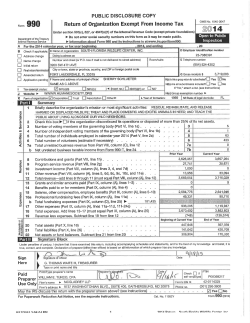 2014 IRS Form 990 - South Florida Wildlife Center