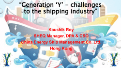 Generation Y - Hong Kong Maritime Industry Week