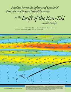 Drift of the Kon-Tiki - The Oceanography Society