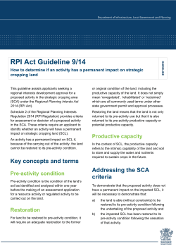 RPI Act Guideline 09/14 - Department of Infrastructure, Local