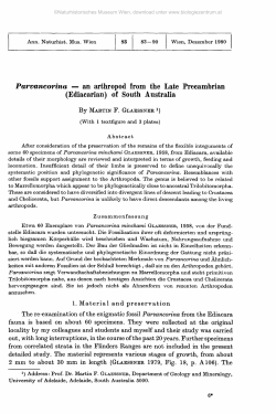 Parvancorina &mdash; an arthropod from the Late Precambrian